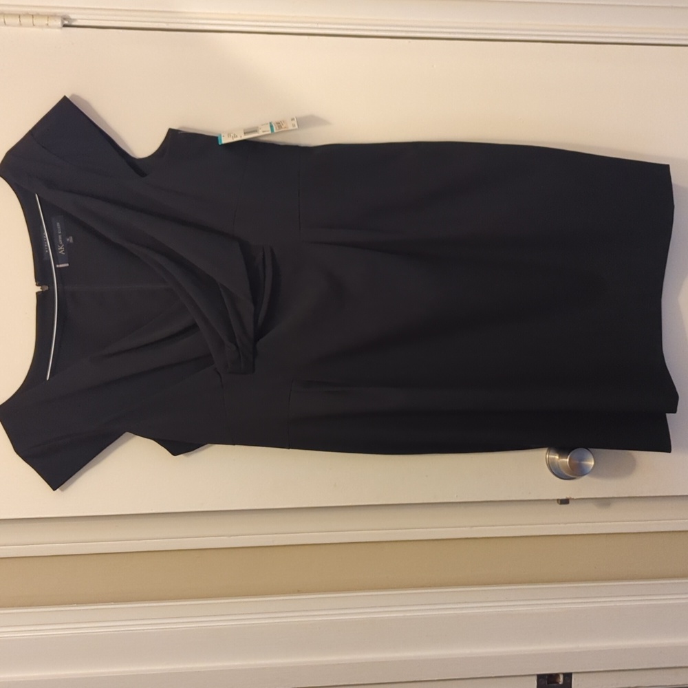 Anne Klein black stretch dress. Size 16. NWT.